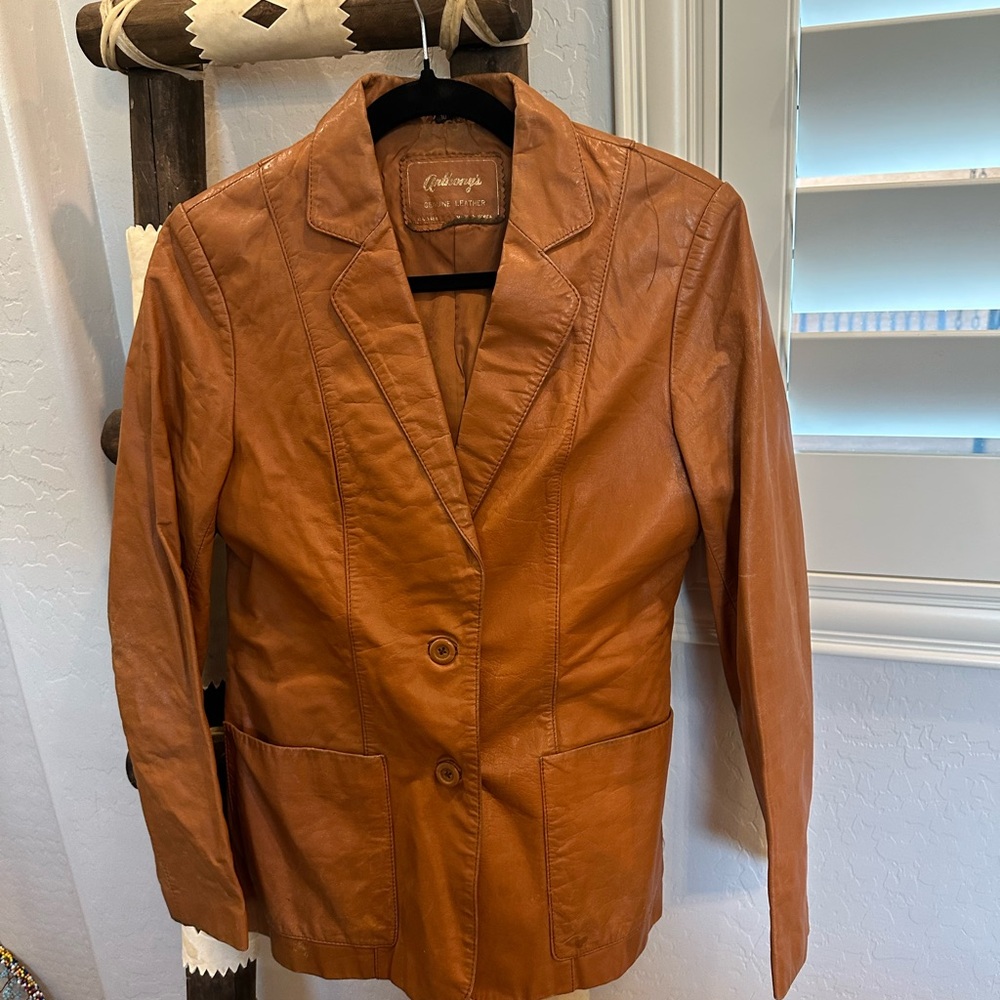 Anthony’s Women's Cognac Leather Blazer